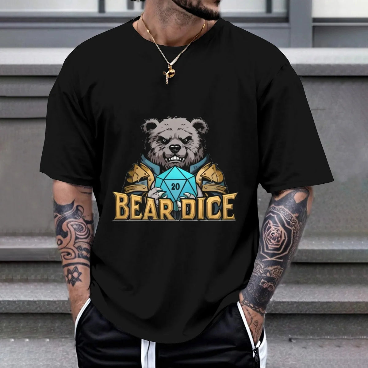 Custom Tabletop T-shirt – Sleeved Merchandise – Personalized cotton American - style black short - sleeved T-shirt with