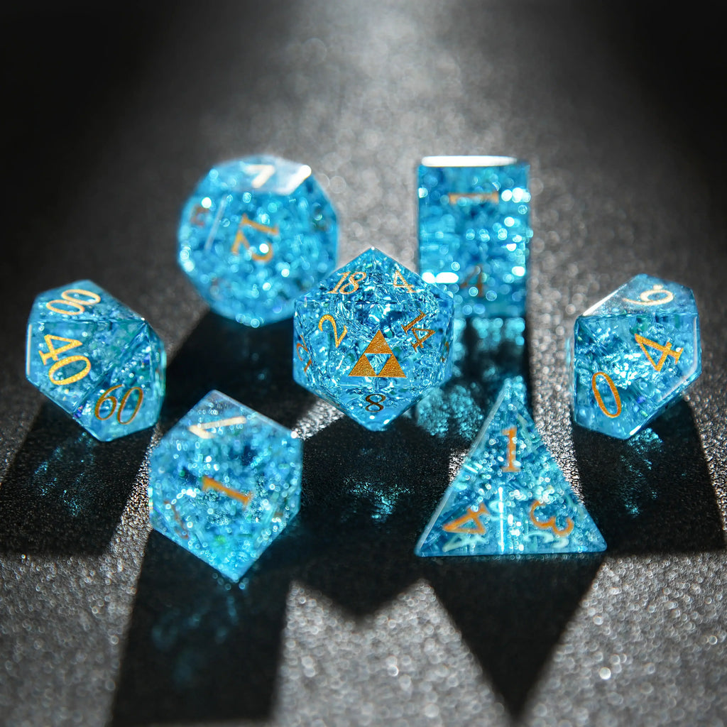 Crackle Effect Glass RPG Dice Set – alternate product view