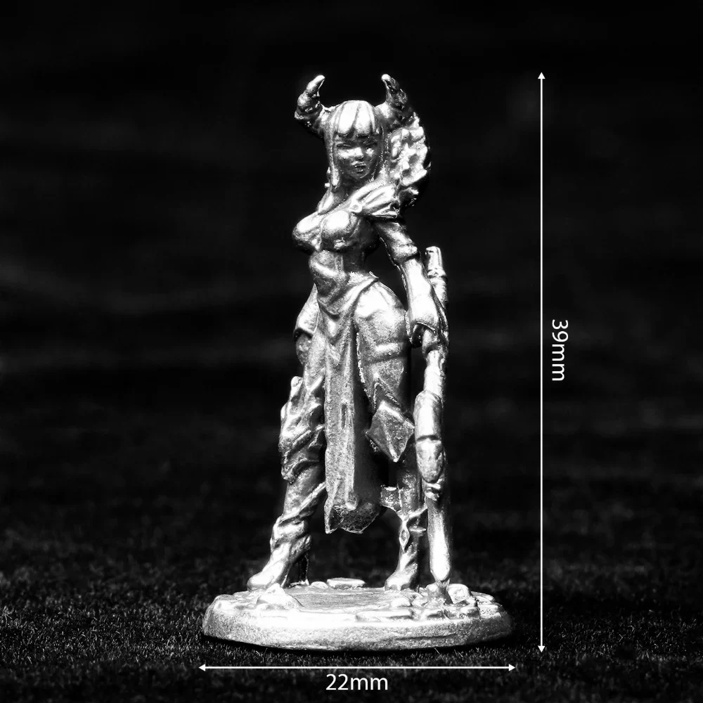 Dark Fantasy RPG Miniature – Metal Tabletop Model Dice – DND Dice Periphery | Metal Dark Style War Chess Fantasy Race