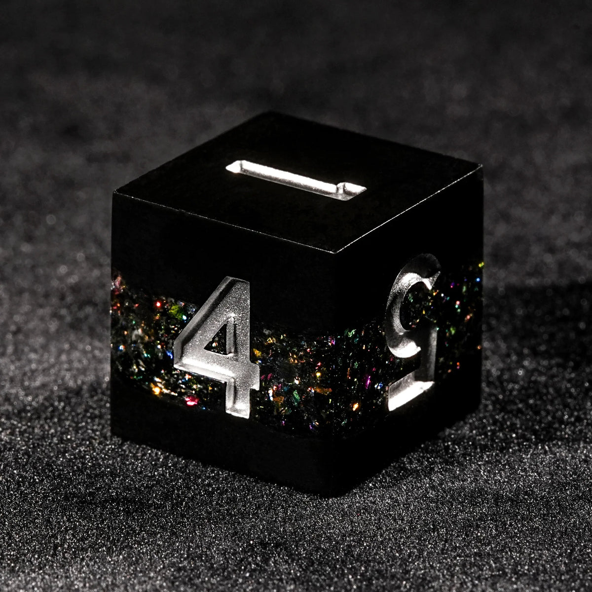 Dark Glamour Resin DND Dice Set – Dark Glamour: Galactic Phantom Light Resin DND Dice Set