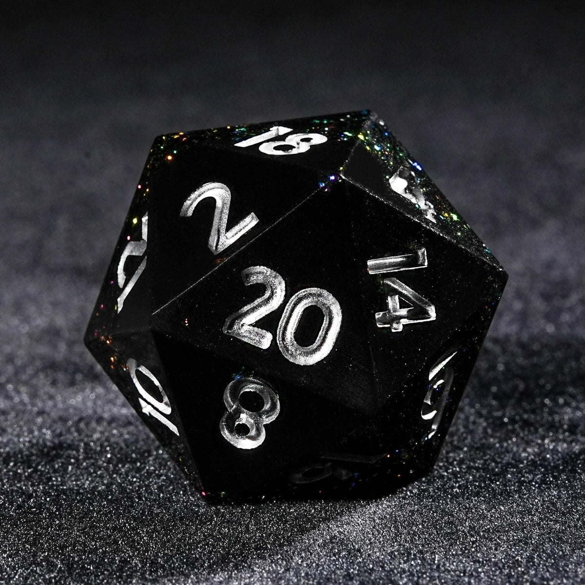 Dark Glamour Resin DND Dice Set – Dark Glamour: Galactic Phantom Light Resin DND Dice Set