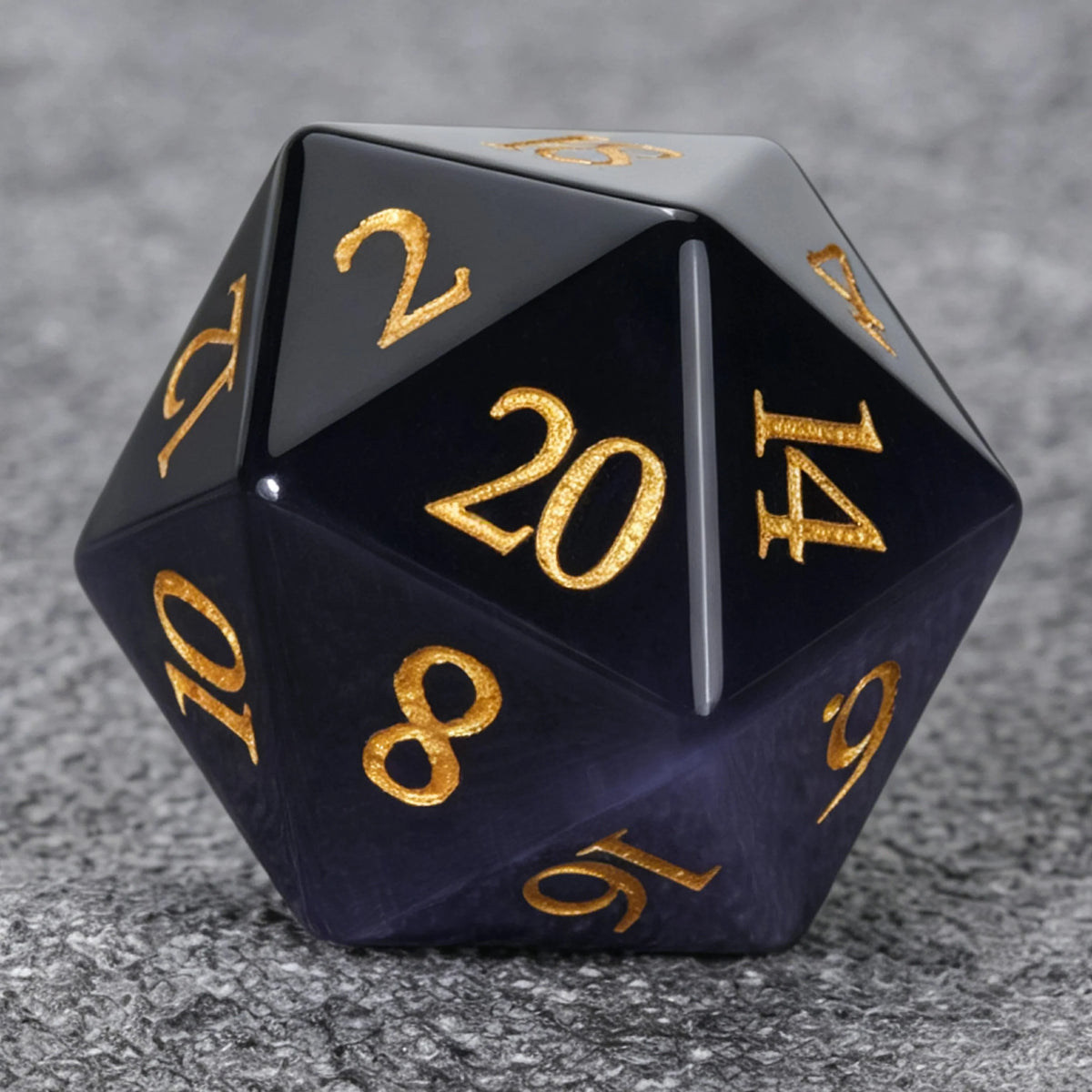 Deep Amethyst Natural Stone DND Dice Set – alternate product view