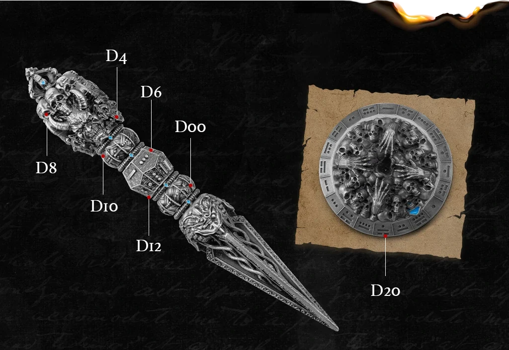 Demon Metal Spinner Dice Set – alternate product view