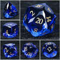 Diamond Cut Gemstone DND Dice Set – Multi Sided – DND Dice - Diamond Cut Sapphire Multi - Sided Dice Set