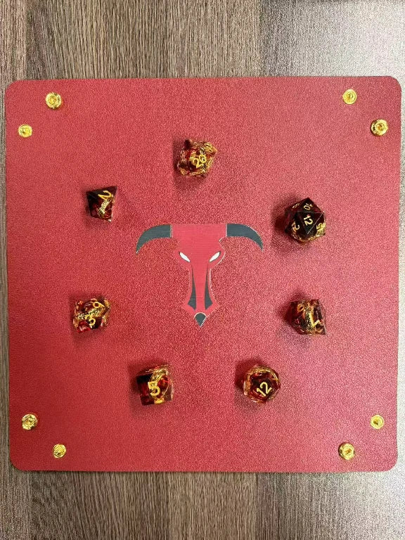 Dice Tray – Leather – Personalized Design – Personalized Design 1 – Custom leather DND dice tray customer renderings