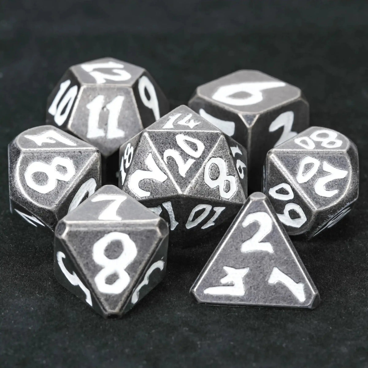 Iron Sentinel Metal DND Dice Set – DND Dice – Iron Sentinel Series Metal Dice Set