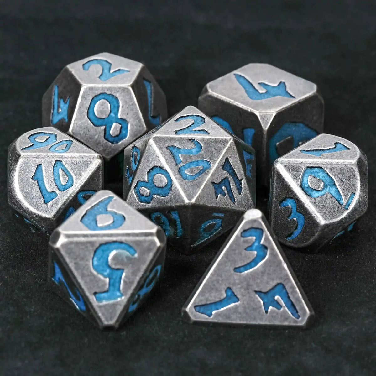 Iron Sentinel Metal DND Dice Set – DND Dice – Iron Sentinel Series Metal Dice Set
