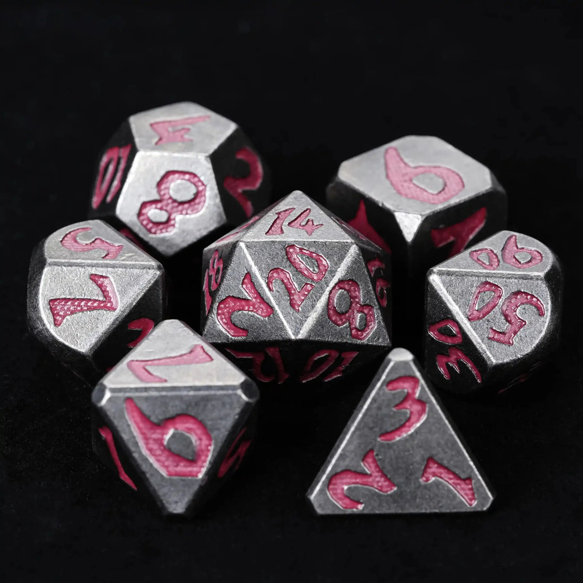 Iron Sentinel Metal DND Dice Set – DND Dice – Iron Sentinel Series Metal Dice Set