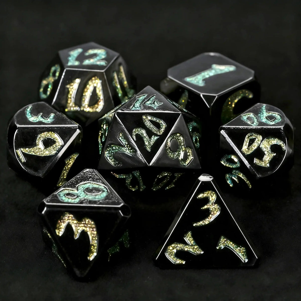 Iron Sentinel Metal DND Dice Set – DND Dice – Iron Sentinel Series Metal Dice Set