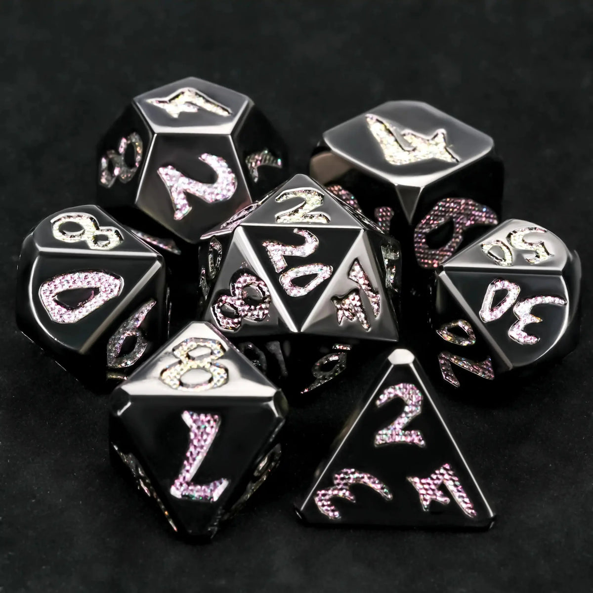 Iron Sentinel Metal DND Dice Set – DND Dice – Iron Sentinel Series Metal Dice Set