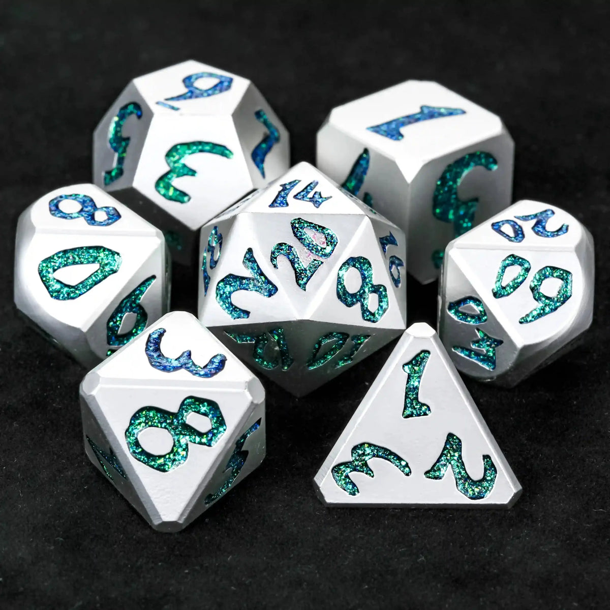 Iron Sentinel Metal DND Dice Set – DND Dice – Iron Sentinel Series Metal Dice Set
