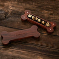 Dog Dice Box – Resin – Shaped Walnut – A walnut wood DND dice box shaped like a dog bone, capable of holding a set of