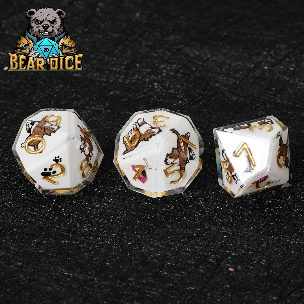 Dog Resin D10 Dice – Pit Bull – American 1 – alternate product view