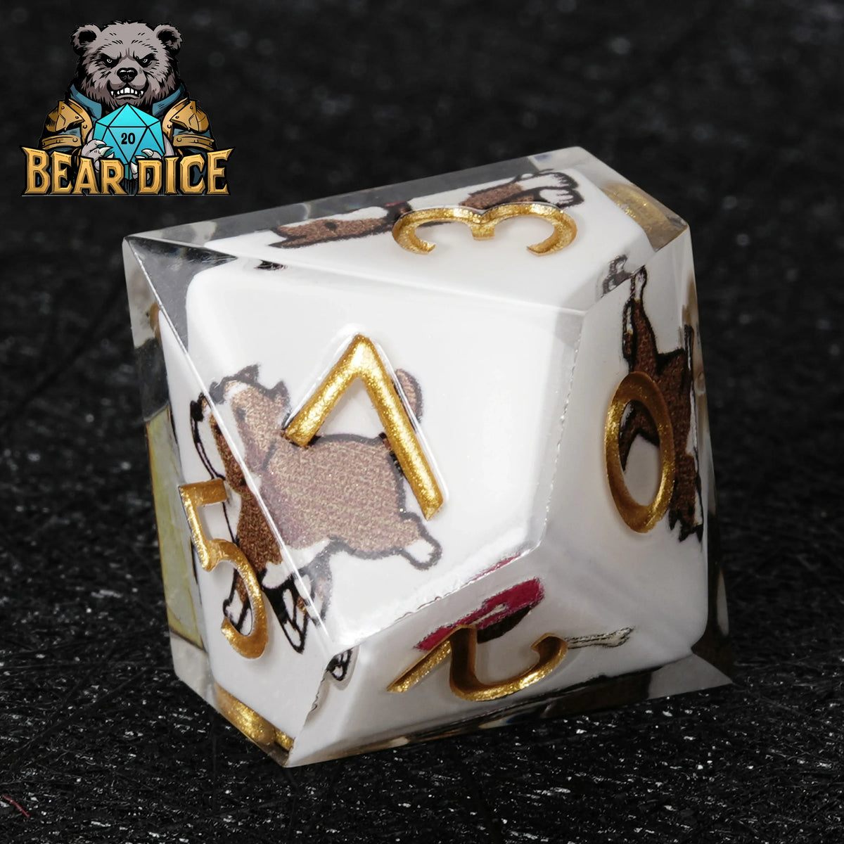 Dog Resin D10 Dice – Pit Bull – American 1 – alternate product view