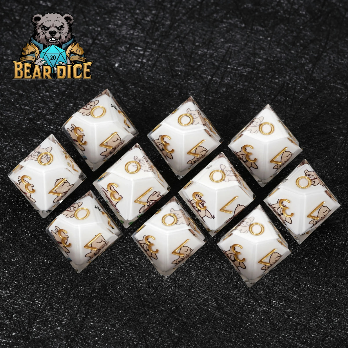 Dog Resin D10 Die