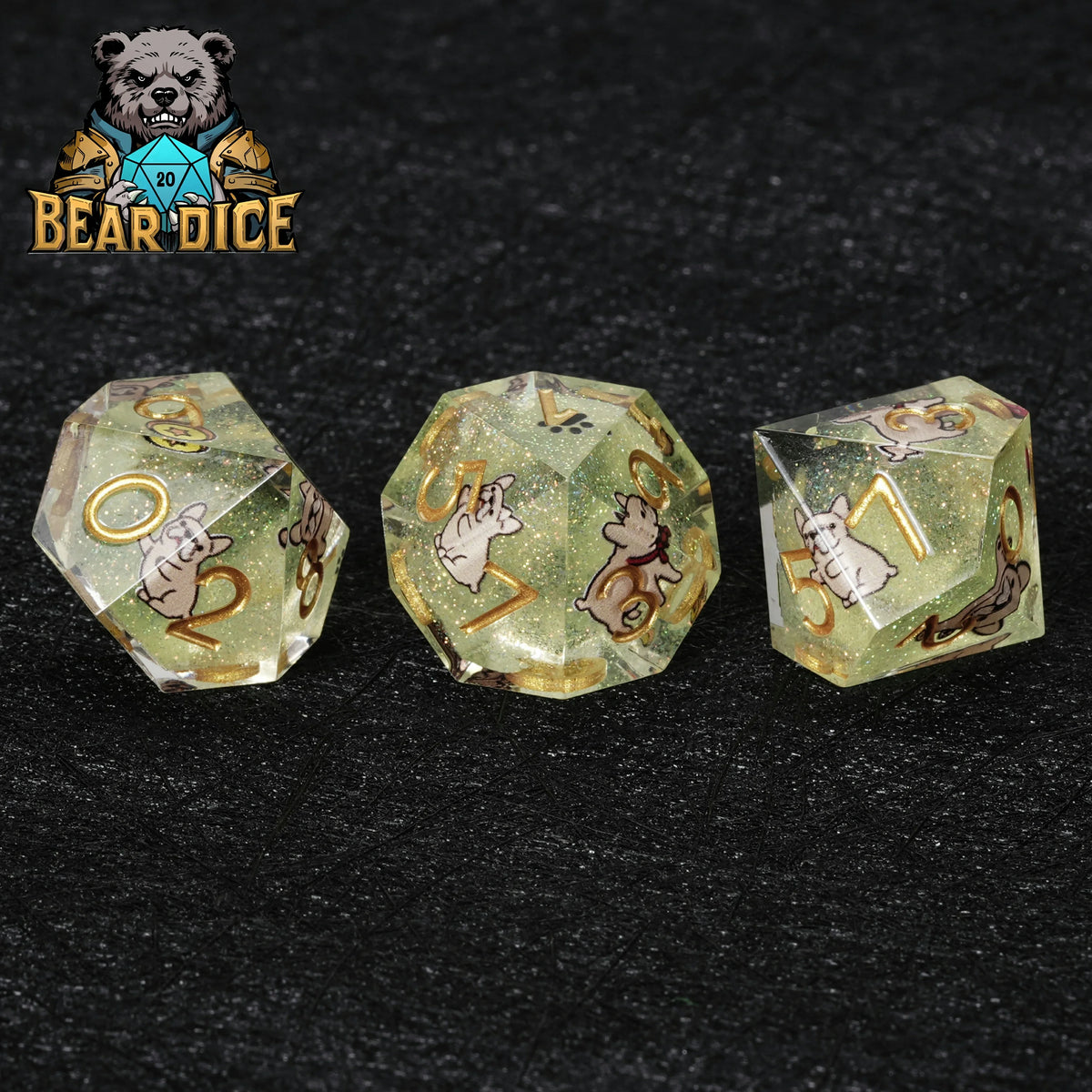 Dog Resin D10 Die – Glitter – alternate product view
