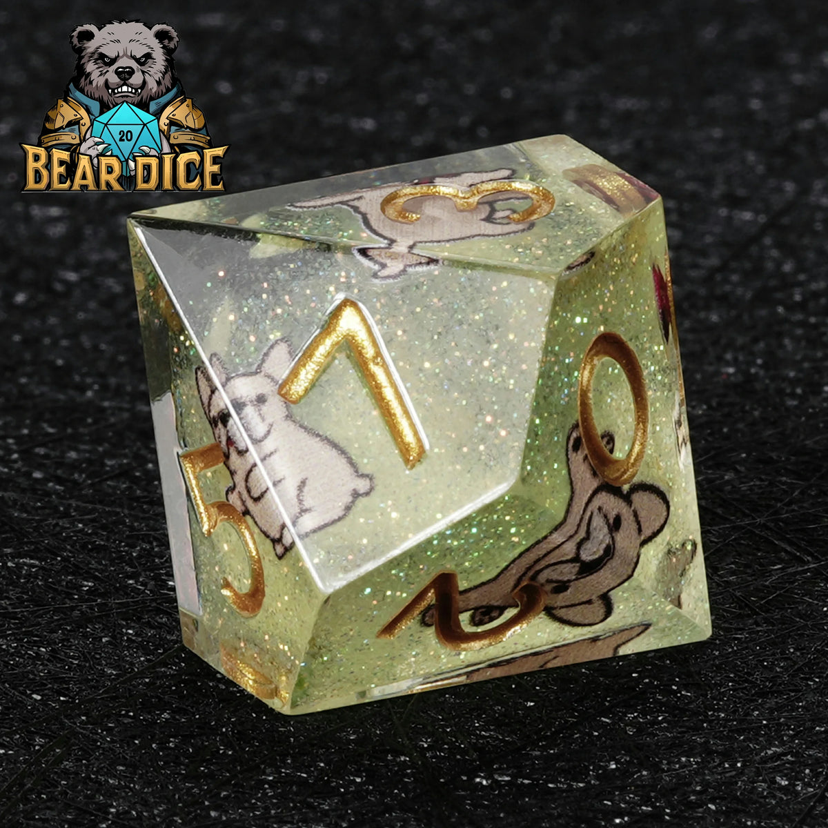 Dog Resin D10 Die – Glitter – alternate product view