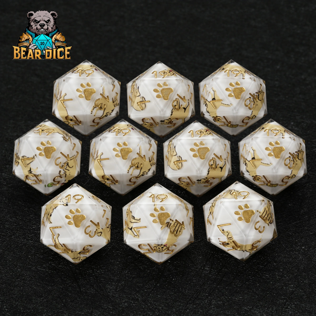 Dog Resin D20 Dice – Labrador – alternate product view