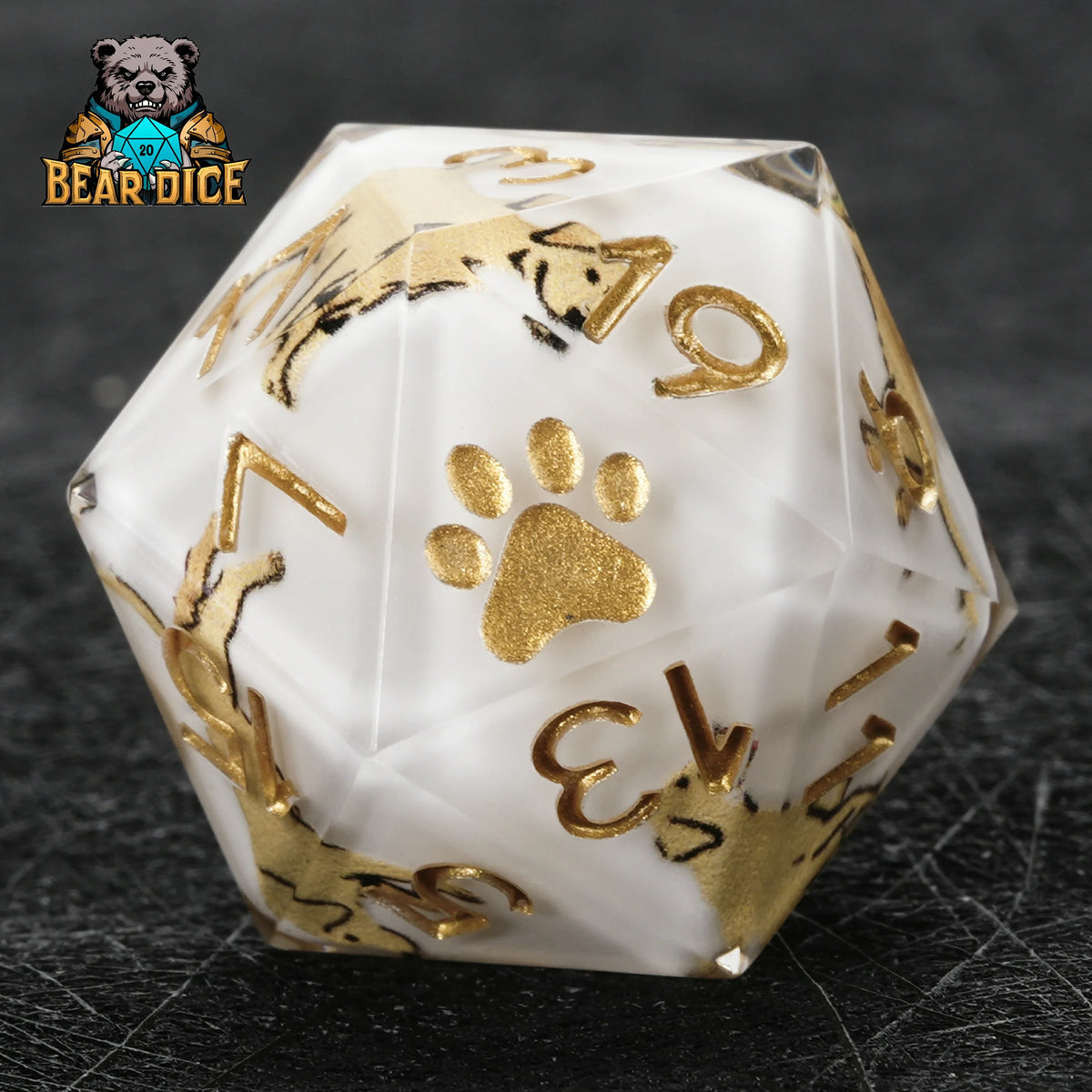 Dog Resin D20 Dice – Labrador – alternate product view