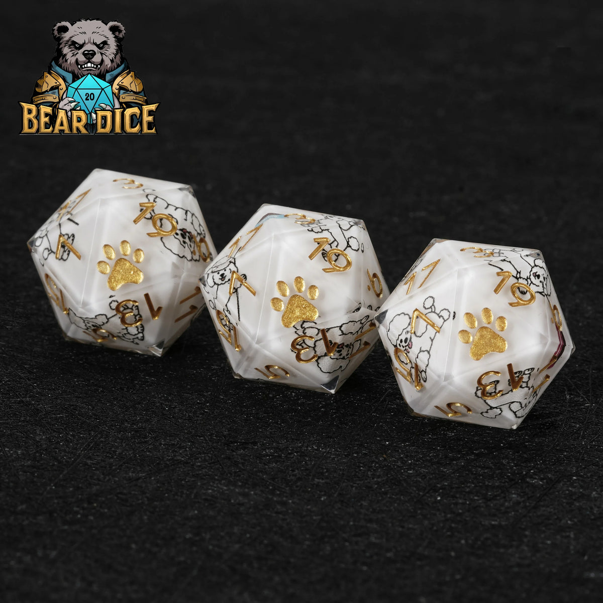 Dog Resin D20 Die – alternate product view