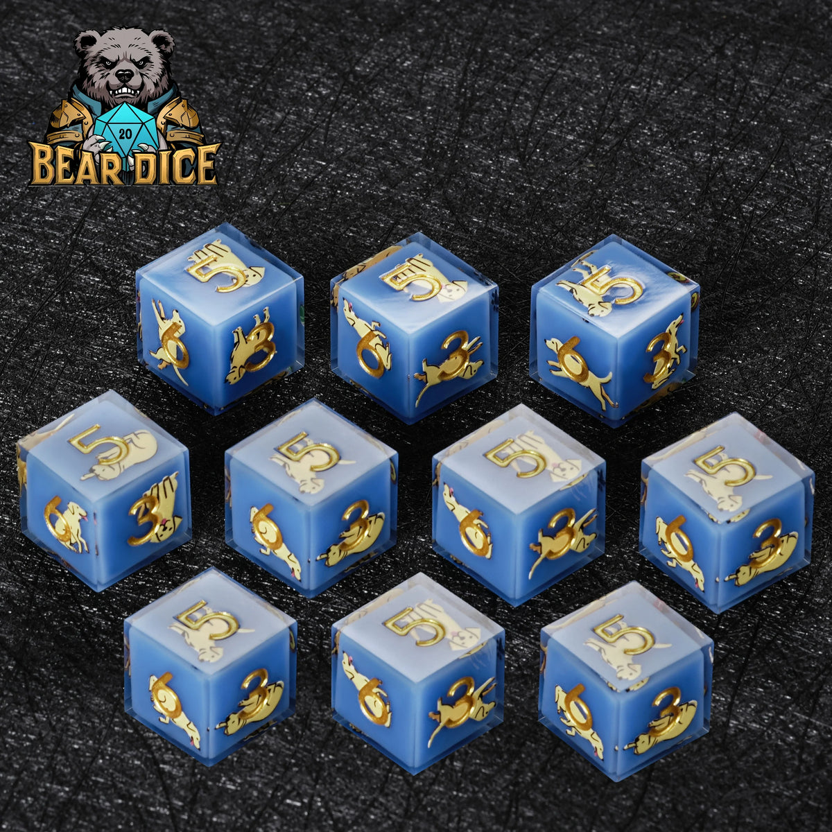 Dog Resin D6 Dice Set – Labrador – alternate product view