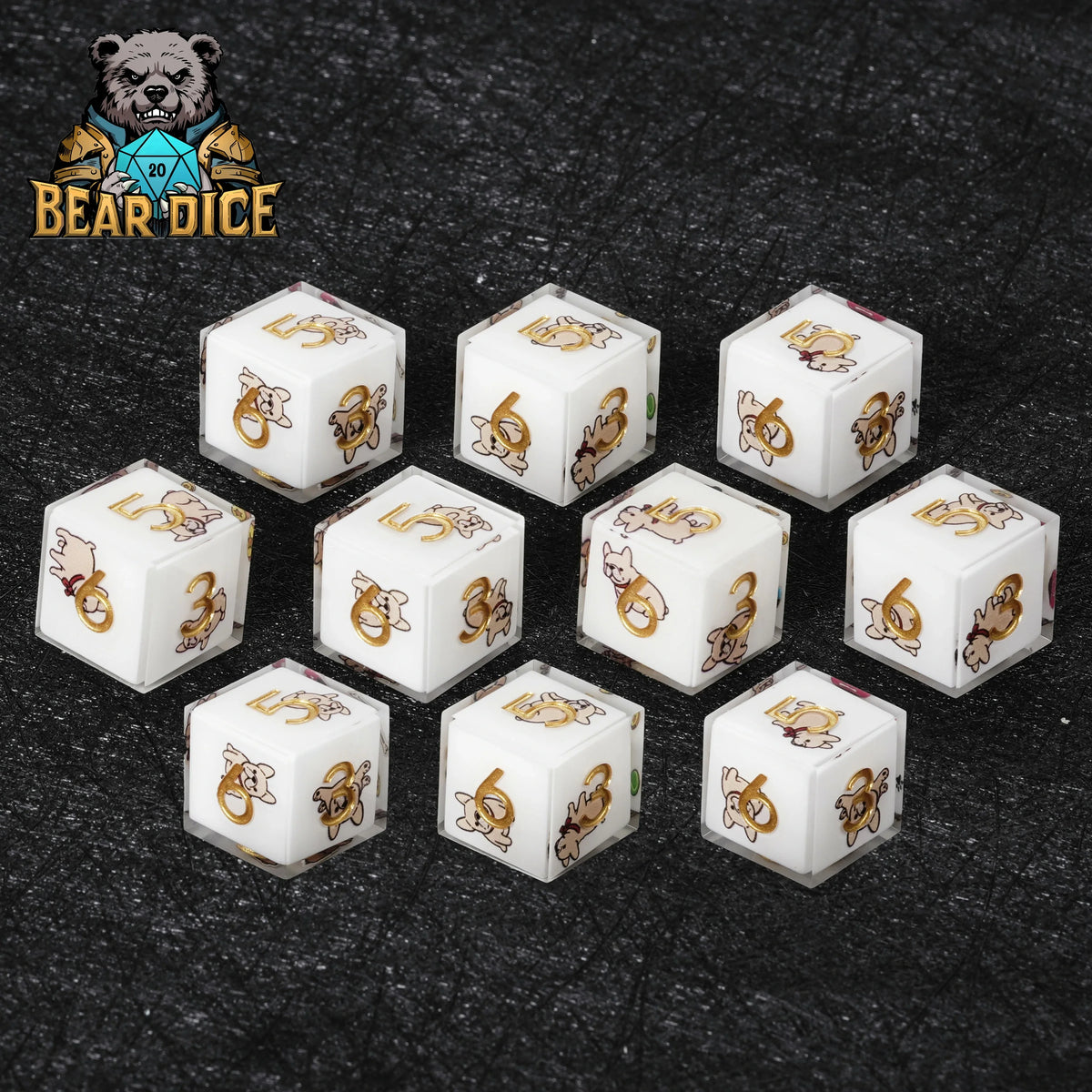 Dog Resin D6 Die