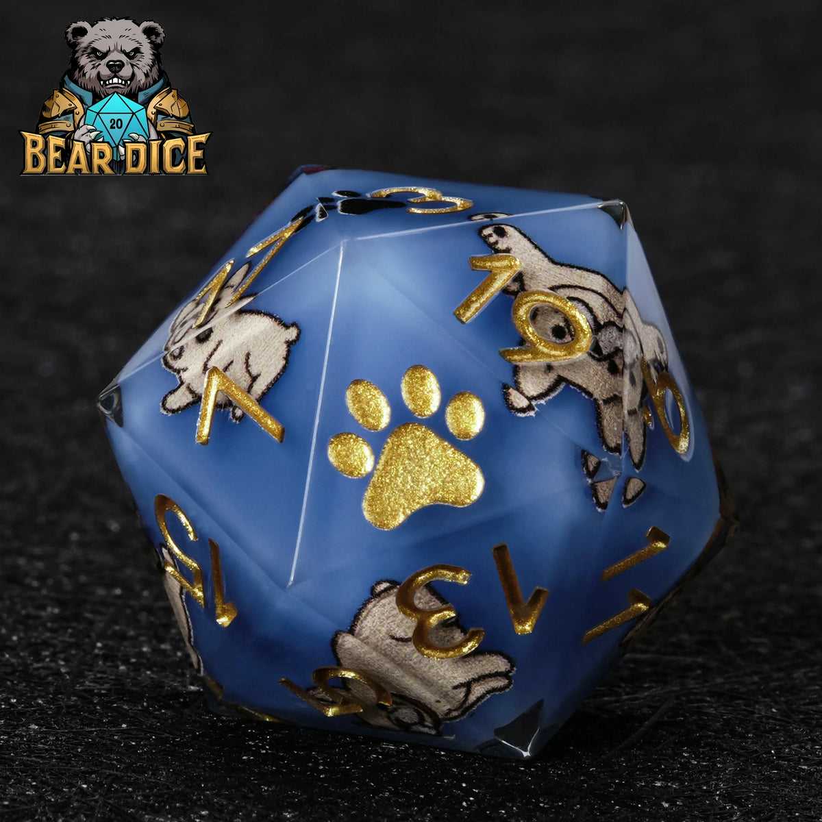 Dog Resin Sharp Edge Dice Set