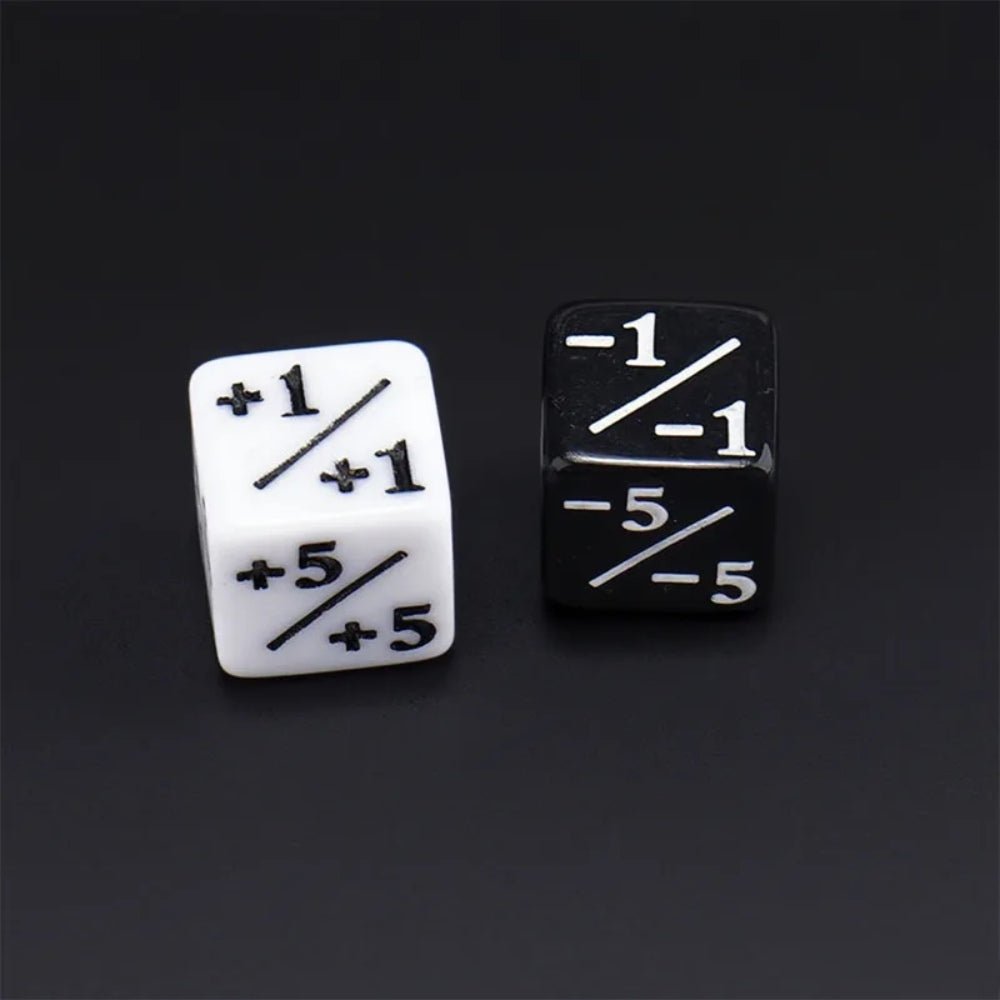Double Sided Acrylic DND Dice – 16mm Counting Dice | +1/ - 1 Double - Sided Six - Sided Dice | MTG Magic Counter