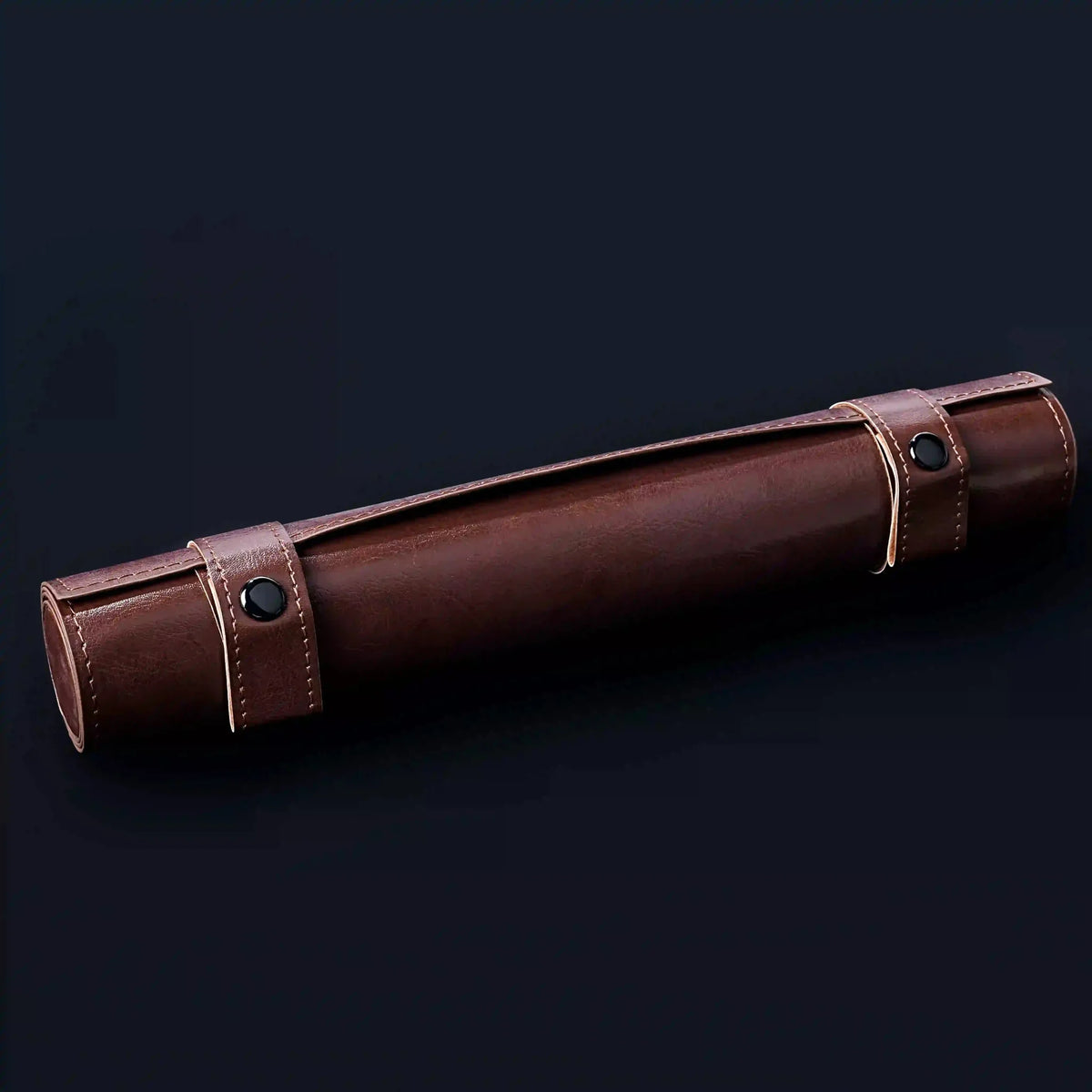 Dragon Dice Tray – Leather – Scroll Pad – Dark red leather dice mat, tray, and reel zippered dice bag. Perfect for