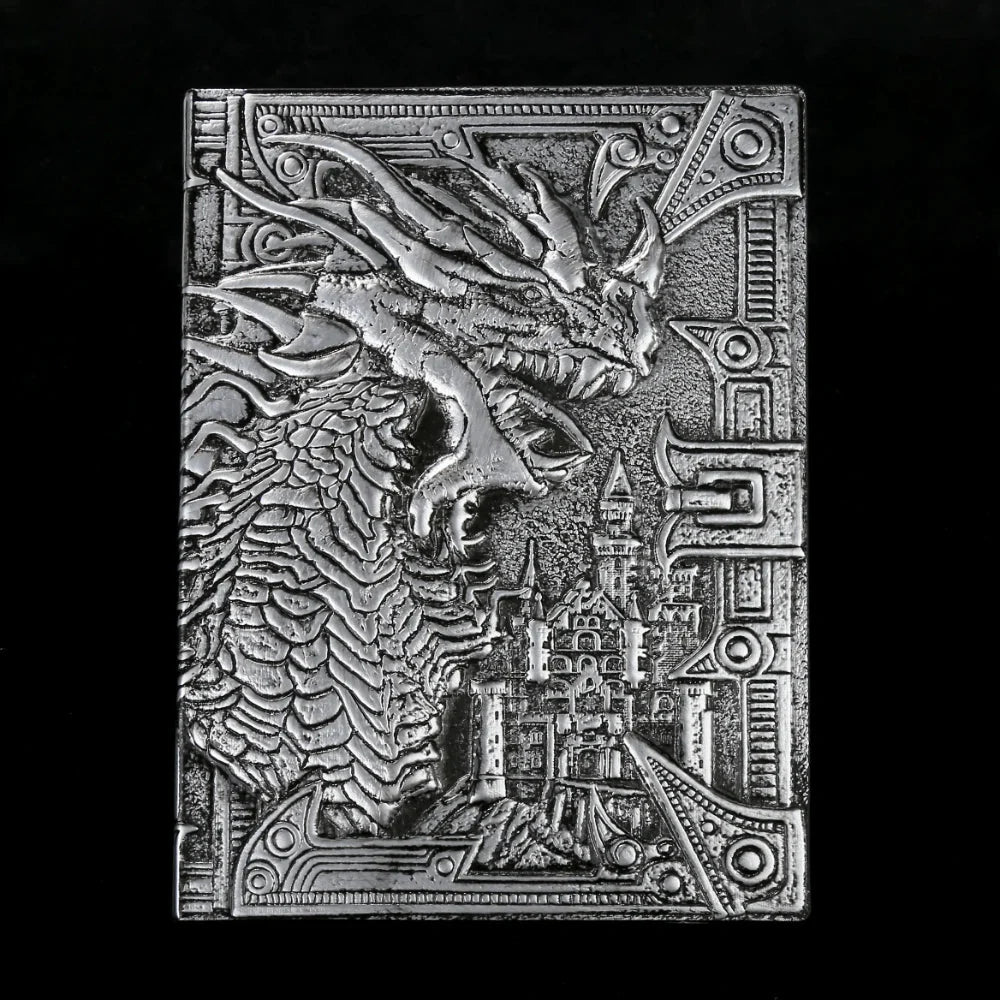 Dragon D&D Campaign Journal – Leather Cover – Dungeon Master Grimoire - 3D Embossed Dragon Faux Leather D&D Journal