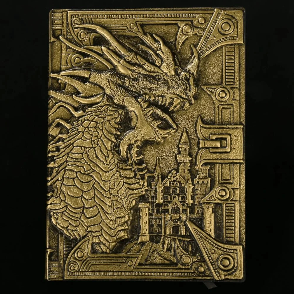 Dragon D&D Campaign Journal – Leather Cover – Dungeon Master Grimoire - 3D Embossed Dragon Faux Leather D&D Journal