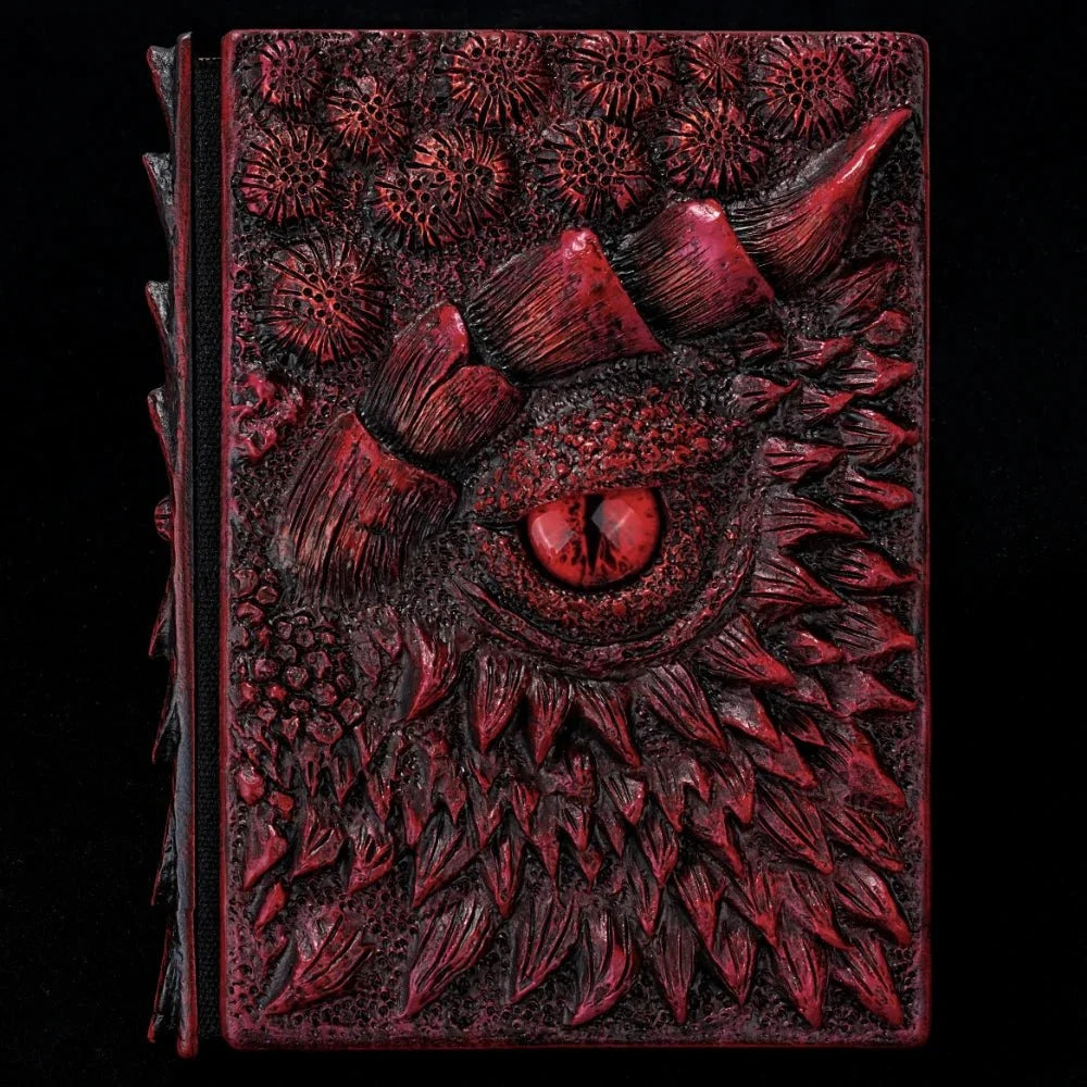 Dragon DND Dice – 3D Embossed DND Dragon Theme Retro DM Diary