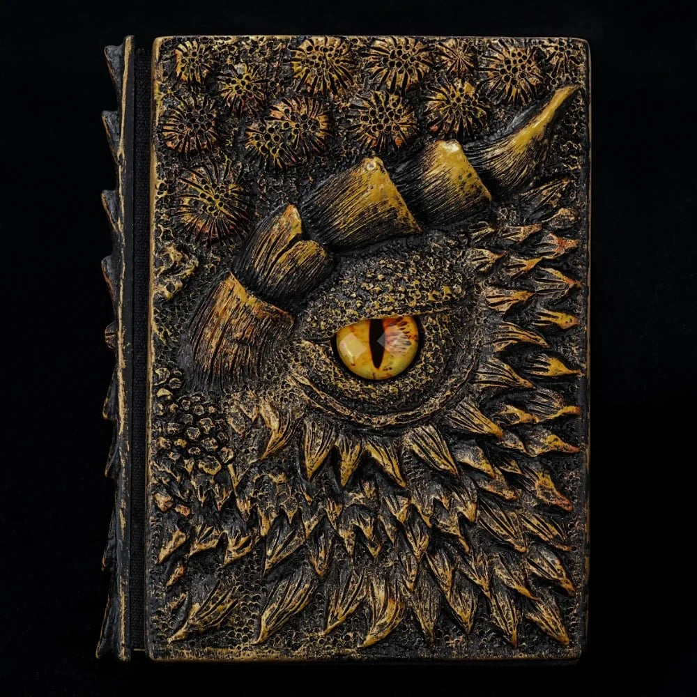 Dragon DND Dice – 3D Embossed DND Dragon Theme Retro DM Diary