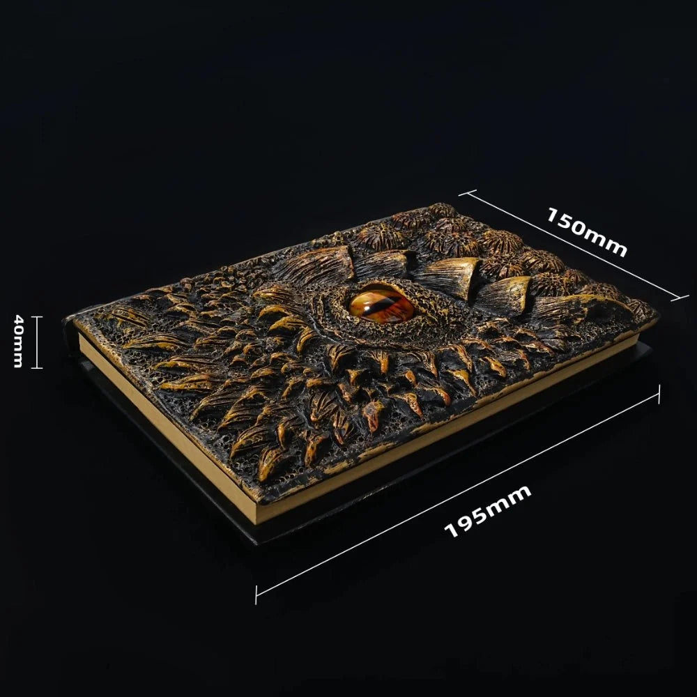 Dragon DND Dice – 3D Embossed DND Dragon Theme Retro DM Diary