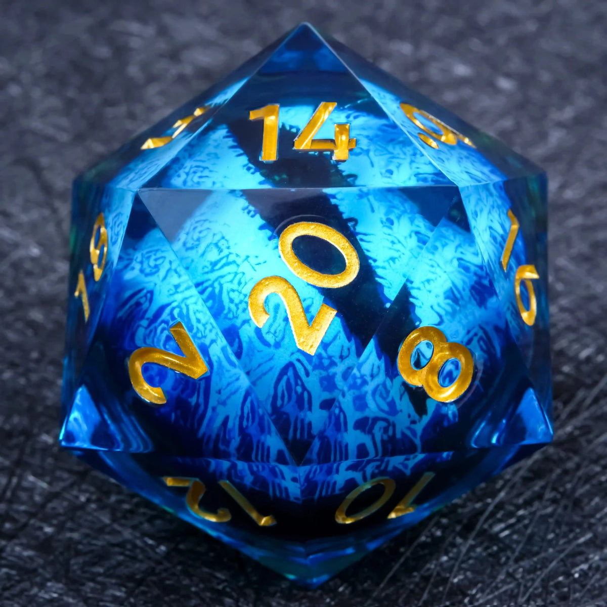 Dragon Liquid Core Dice Set – Giant Longan – 55mm Giant D20 Dice Resin Liquid Core Dragon Eye RPG Dice