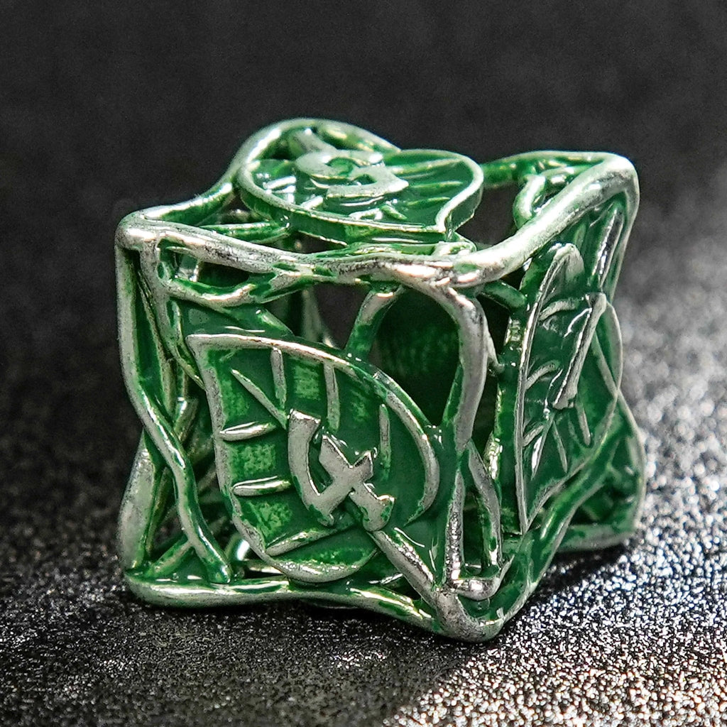 Dragon Metal DND Dice Set – Pride – Dragon Pride dice set + green