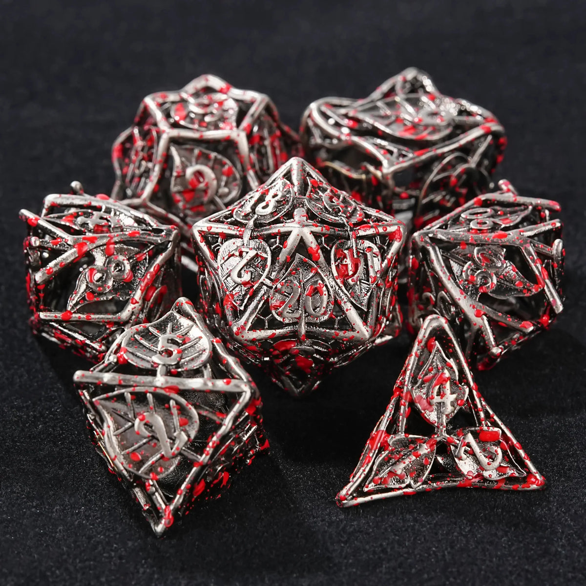 Dragon Metal DND Dice Set – Pride – Dragon Pride dice set + green