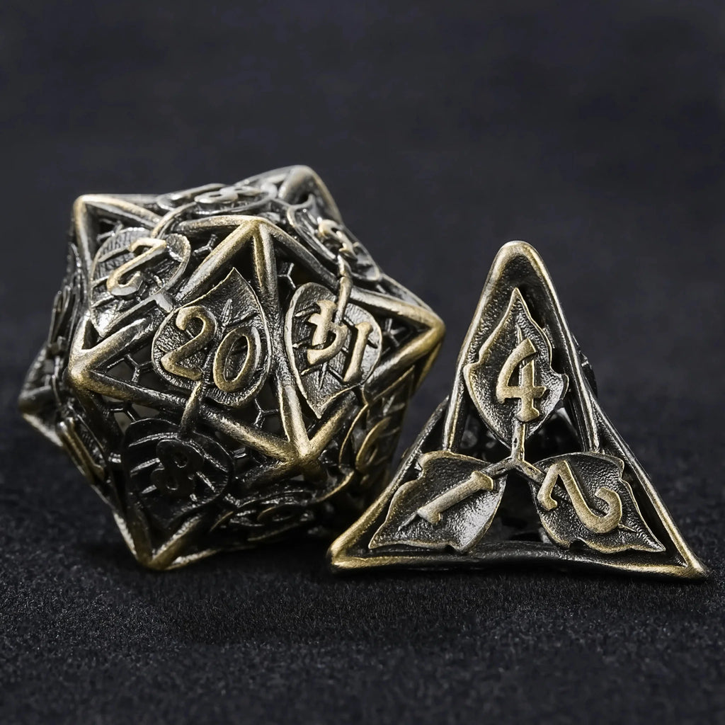 Dragon Metal DND Dice Set – Pride – Dragon Pride dice set + green