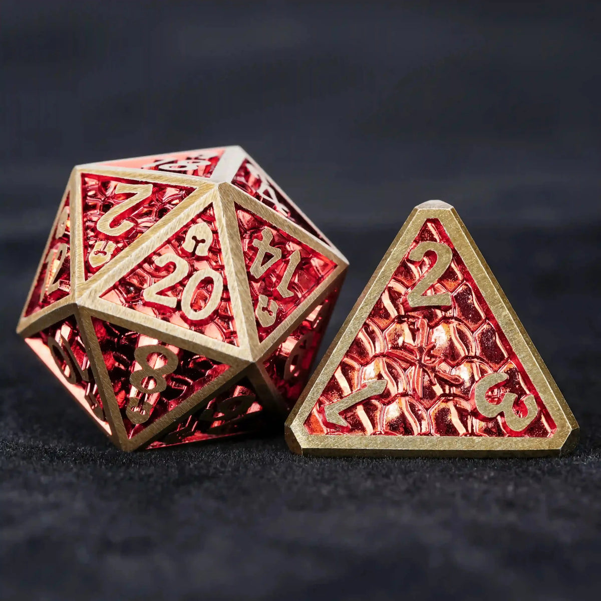 Dragon Metal DND Dice Set – Scale – DND Dice – Dragon Scale Series Metal Dice Set