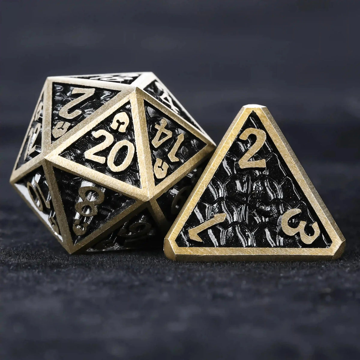 Dragon Metal DND Dice Set – Scale – DND Dice – Dragon Scale Series Metal Dice Set