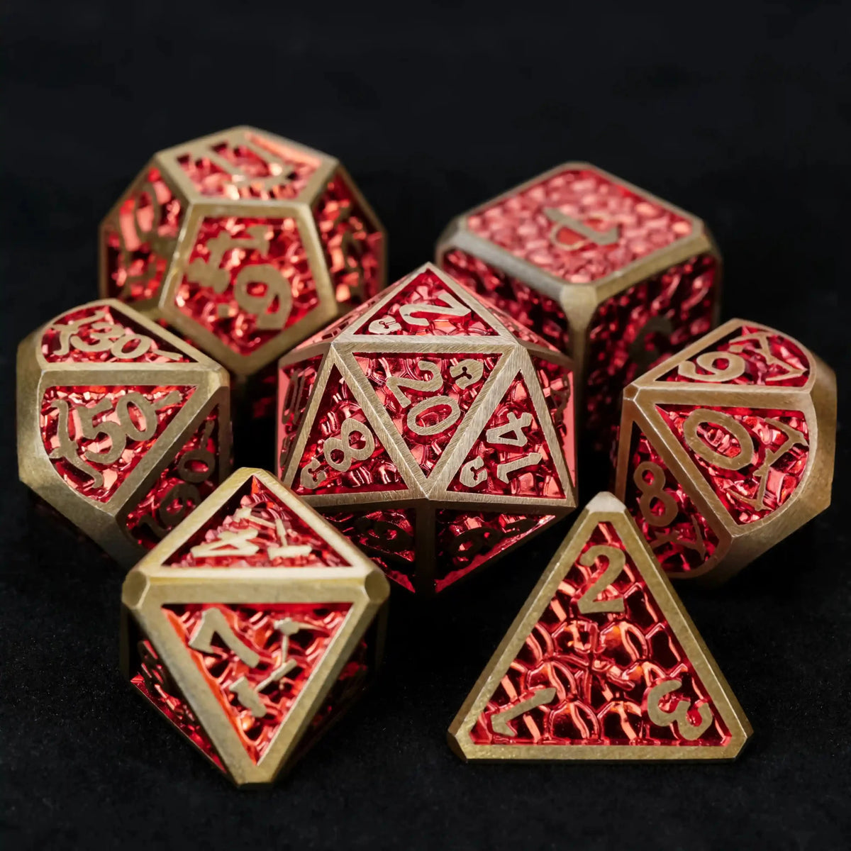 Dragon Metal DND Dice Set – Scale – DND Dice – Dragon Scale Series Metal Dice Set