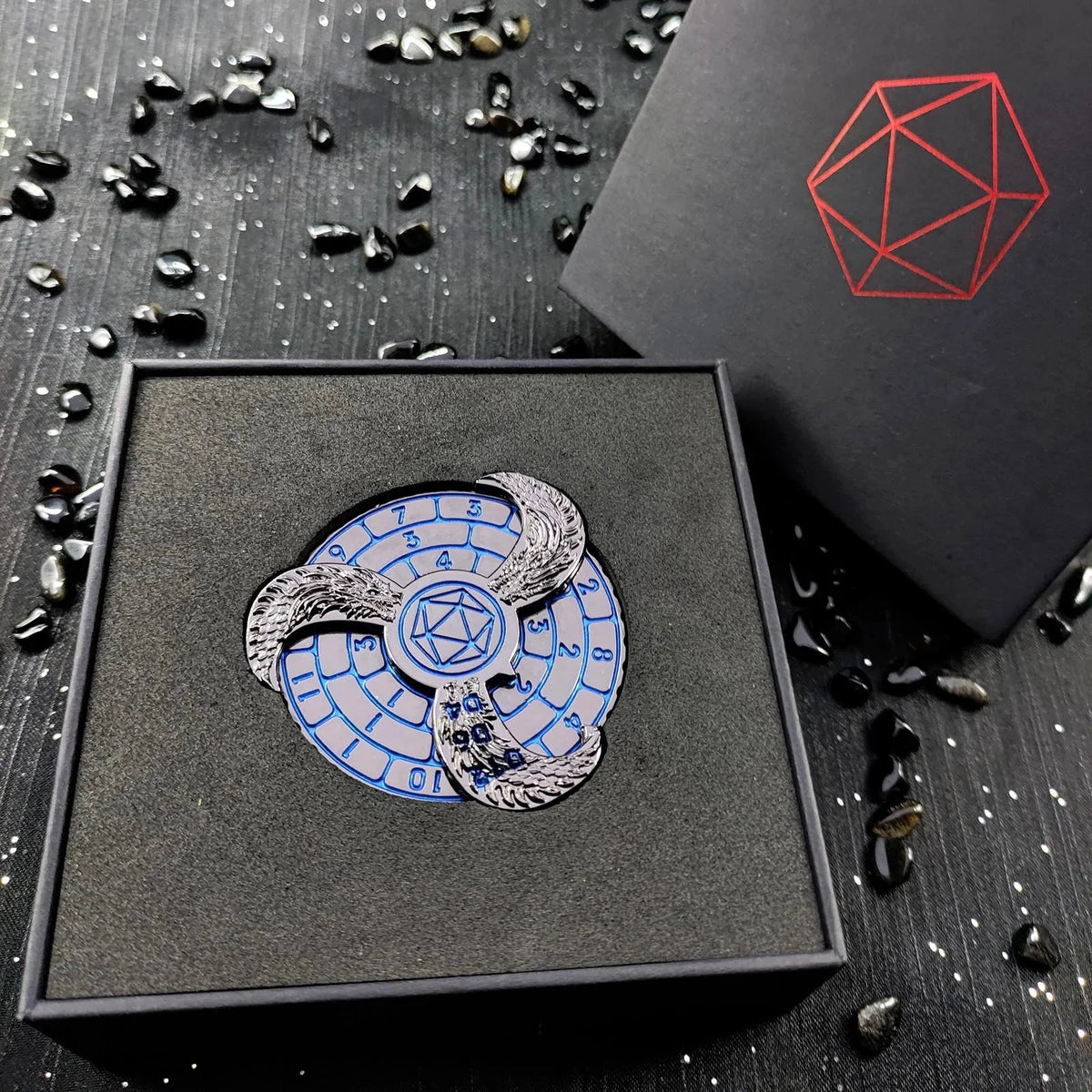 Dragon Metal Spinner Dice Set – Gyro Roulette – Unique DND Roulette Dice Spinner: 7 in 1 Metal Dragon Fidget Spinner
