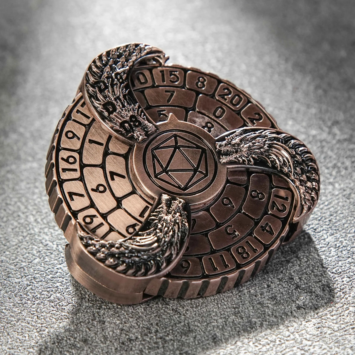 Dragon Metal Spinner Dice Set – Gyro Roulette – Unique DND Roulette Dice Spinner: 7 in 1 Metal Dragon Fidget Spinner