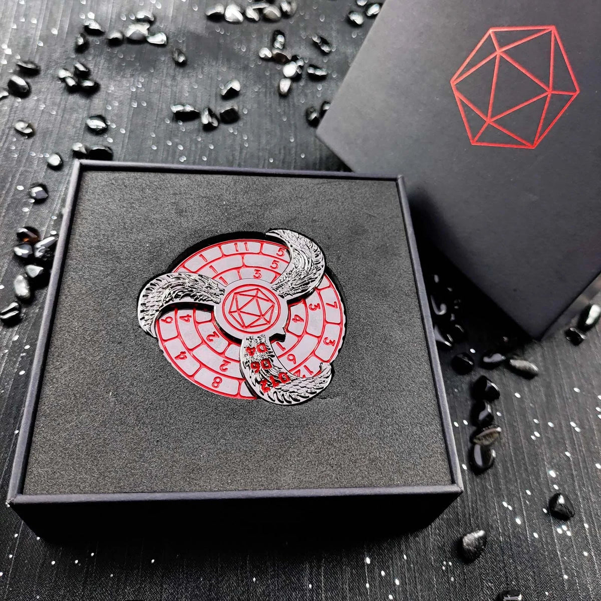 Dragon Metal Spinner Dice Set – Gyro Roulette – Unique DND Roulette Dice Spinner: 7 in 1 Metal Dragon Fidget Spinner