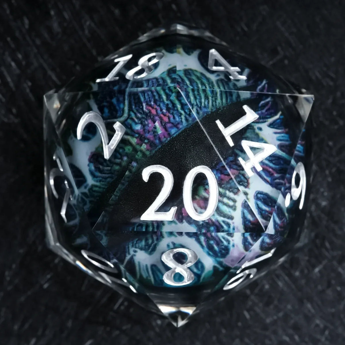 Dragon Resin D20 Dice – 35mm Eye