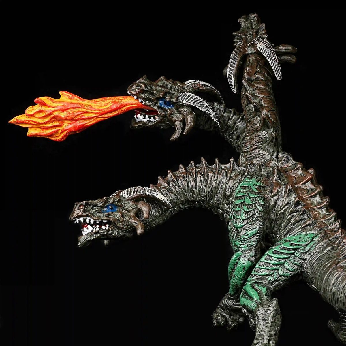 Dragon RPG Miniature – 3D-Printed Tabletop Model – 3D Printed Fantasy Three - Headed Fire - Breathing Dragon - Dungeon
