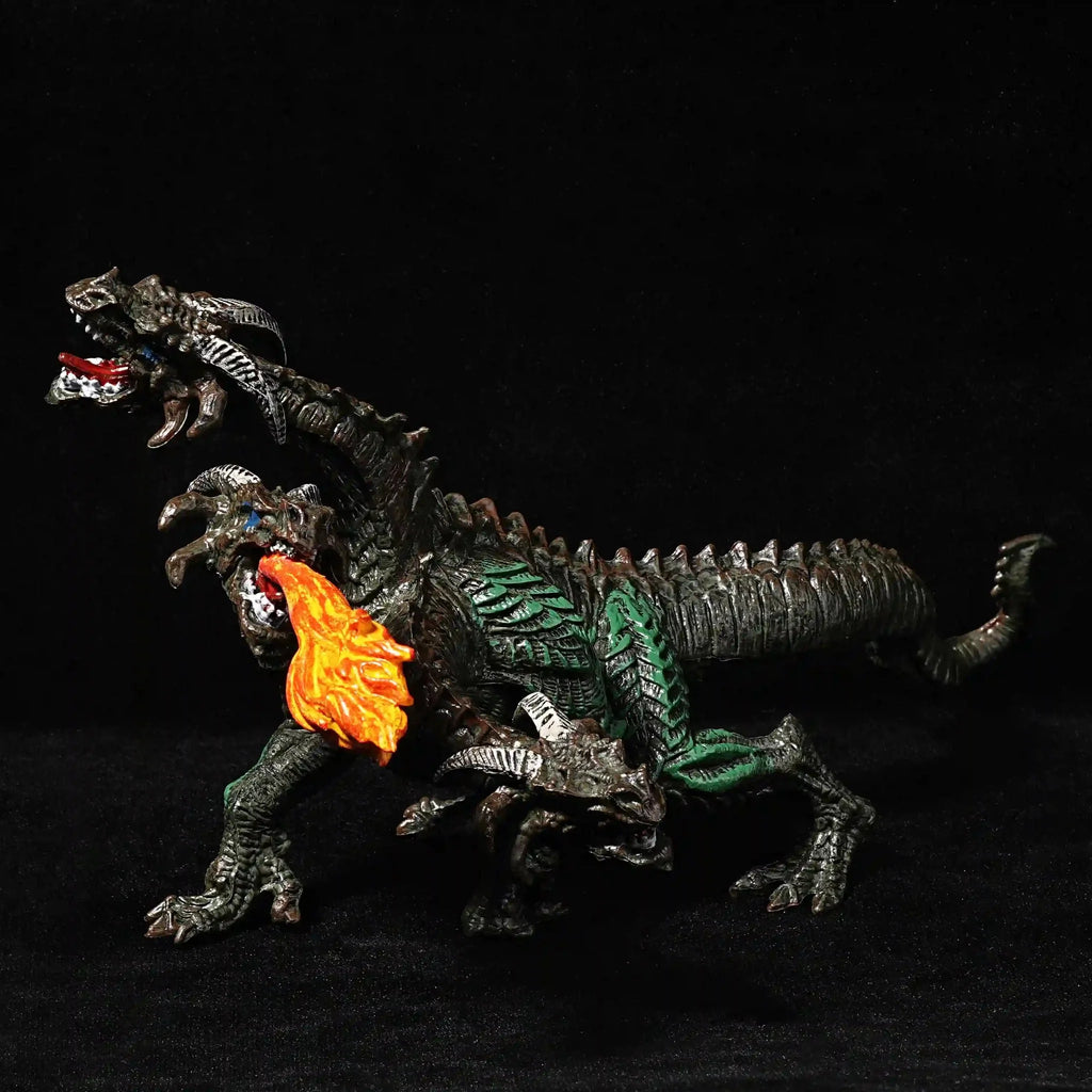 Dragon RPG Miniature – 3D-Printed Tabletop Model – 3D Printed Fantasy Three - Headed Fire - Breathing Dragon - Dungeon