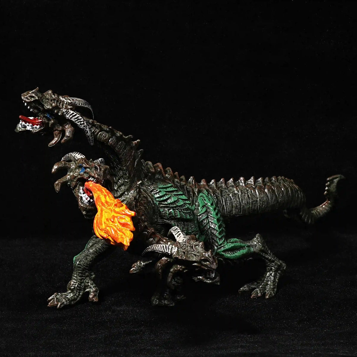 Dragon RPG Miniature – 3D-Printed Tabletop Model – 3D Printed Fantasy Three - Headed Fire - Breathing Dragon - Dungeon