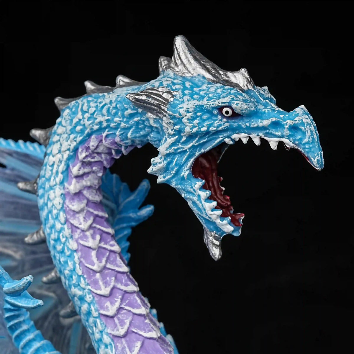 Dragon RPG Miniature – Tabletop Model – Frost Flying – DND Fantasy Ice Blue Dragon DND Desktop Miniature Model