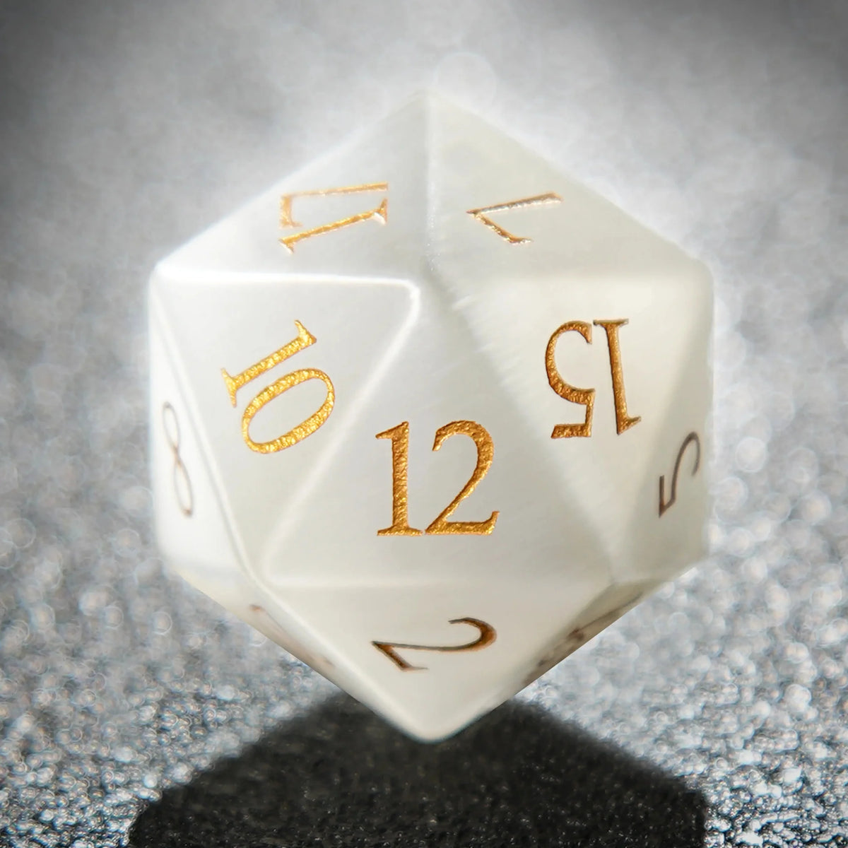 Dwarf Craftsman Natural Stone D&D Dice Set – Gold Numbers – Dwarf Artisan - Opal Gems D&D Dice Set + Gold Numbers